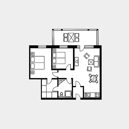 Apartment Strandvillen - Mit 2 Schlafzimmern Und Balkon Ah 629 Binz